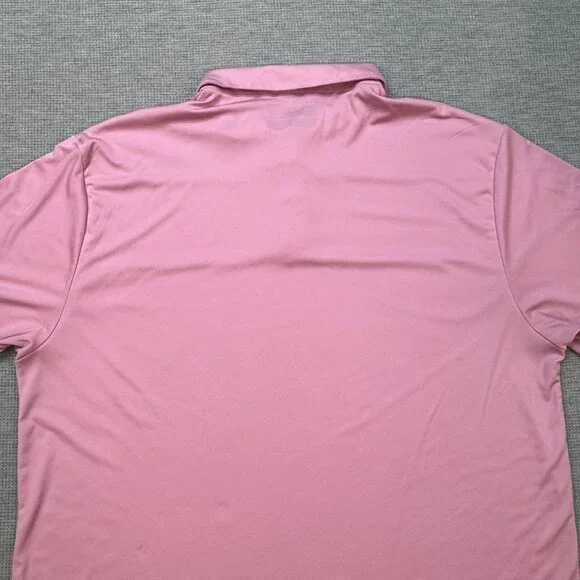 Nicklaus Mens Pink Hibiscus Pattern Golf Polo Shirt Short Sleeve Collared 2XL - Picture 4 of 10